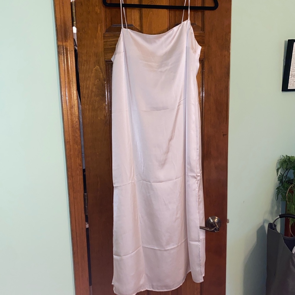 Maxi satin dress!!